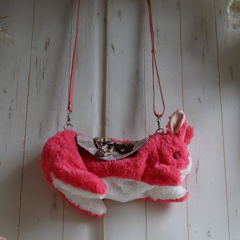 <18007>Pink Straight-Eared Bunny Bag
