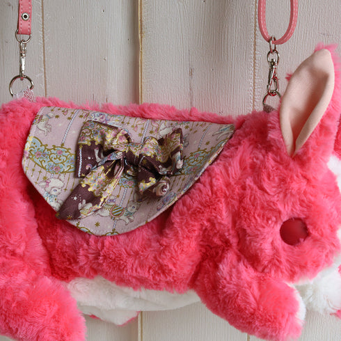<18007>Pink Straight-Eared Bunny Bag