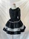 <19003>Clown lace Skirt(Black)