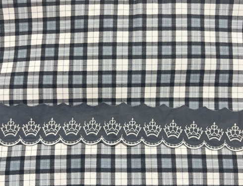<19004>Clown lace Skirt(Off-white check)