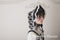 <19005>Lace-up Bunny Bonnet(Black)