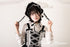 <19005>Lace-up Bunny Bonnet(Black)