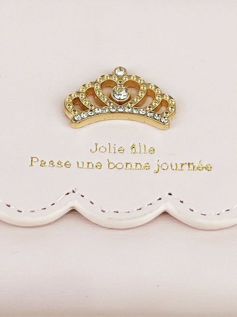 みんなプリンセス折財布 LL-1032【ブラック ピンク ラベンダー】