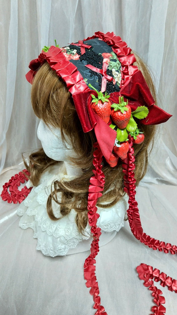 Strawberry Headdress (Red × Black)
