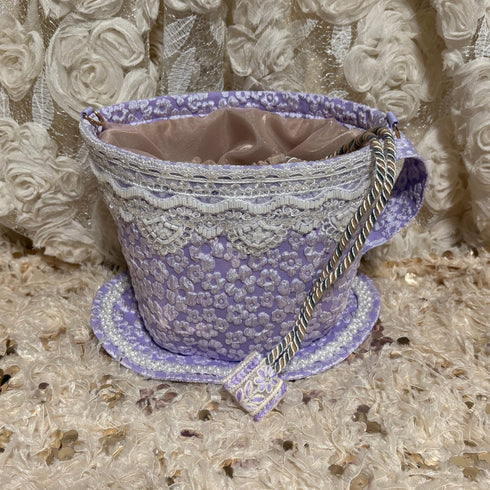 <20003>Teacup Bag (Lavender Floral Pattern)