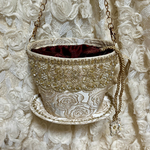 <20005>Teacup Bag (White Rose)