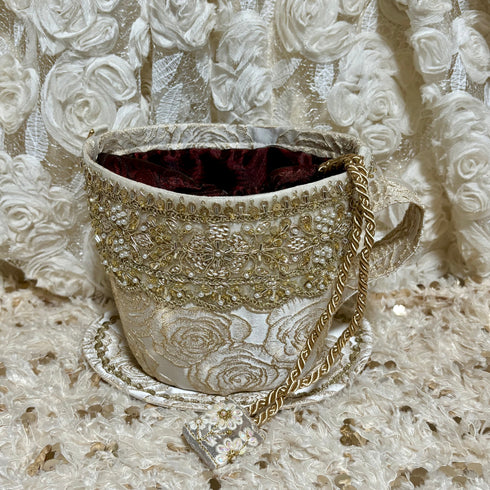 <20005>Teacup Bag (White Rose)