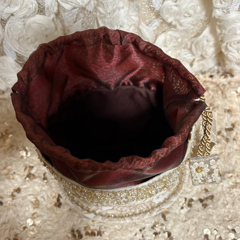 <20005>Teacup Bag (White Rose)