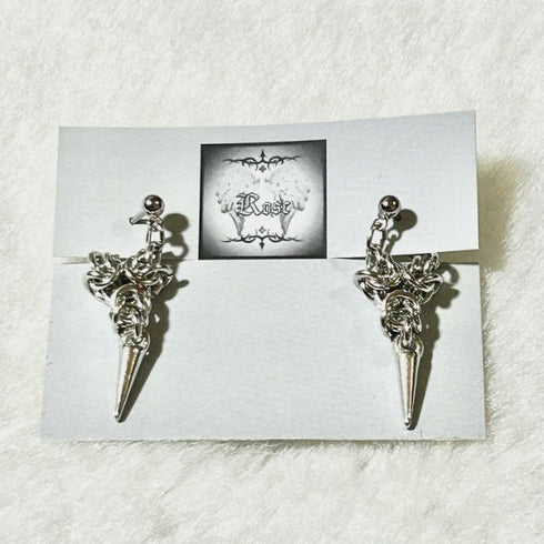 <21010>petit earring (Siiver color)