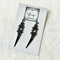 <21013>diamond-shaped chain earring (Black color)