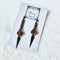 <21014>chain & Thorn earring (red)