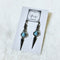 <21015>chain & Thorn earring (light blue)