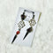 <21016>Elegant Asymmetry earring (red)
