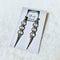 <21019>Figaro chain earring (Silver x thorn)