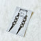 <21020>Figaro chain earring (Black x thorn)