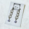 <21021>Figaro chain earring (Silver x purple)