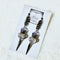 <21024>Crown lamp earring (purple)