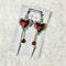 <21026>Heart charm earring (red)