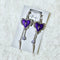 <21027>Heart charm earring (purple)