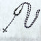 <21030>Reverse cross rosary (purple)