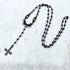 <21030>Reverse cross rosary (purple)