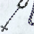 <21030>Reverse cross rosary (purple)