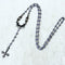 <21031>Reverse cross rosary (navy)