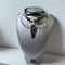 <21033>drape chain and coffin choker (silver)