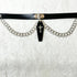 <21033>drape chain and coffin choker (silver)