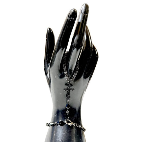 <21038>hand chain / black cross
