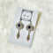 <21040>chain frame earring(silver x blue)