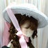 <23001>White × Pink rose Felt hat