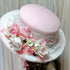 <23002>Pink rose Felt hat