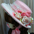 <23002>Pink rose Felt hat