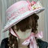 <23002>Pink rose Felt hat