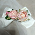 <23004>White ribbon × Pink rose Felt hat (With clip)