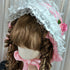 <23007>White × Pink rose Special Bonnet (With pearls)