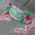 <23010>Green × Pink rose Headdress