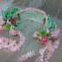 <23010>Green × Pink rose Headdress