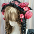 <23011>Black × Bordeaux rose Headdress