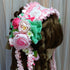 <23012>Pink × Green × Pink rose Headdress