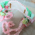 <23012>Pink × Green × Pink rose Headdress