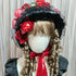 <23013>Black × Bordeaux rose Special Bonnet