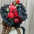 <23013>Black × Bordeaux rose Special Bonnet