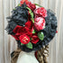 <23013>Black × Bordeaux rose Special Bonnet