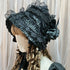 <23014>Black rose Special Bonnet (With pearls)