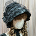 <23014>Black rose Special Bonnet (With pearls)