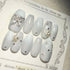 <23023>ブルー白グラデ蝶 ショートバレリーナ(S)