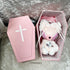 <24002>Baby pink MURMUR trimmed with white lace