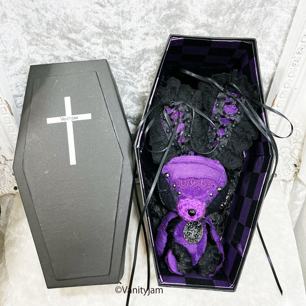 <24003>Purple VANNY trimmed with black lace